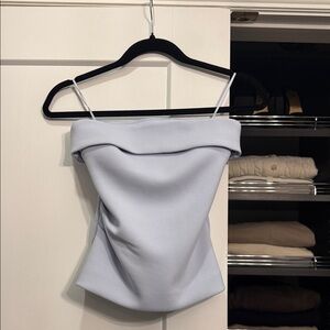Light Blue Bustier Women's Top